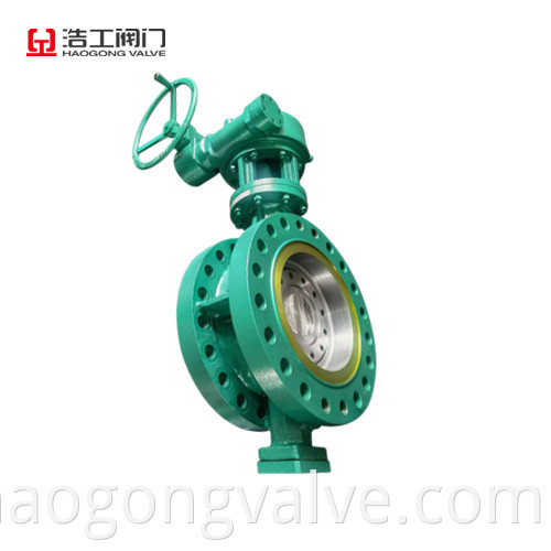 Metal Seal Flange Butterfly Valve Wcb With Gear Box